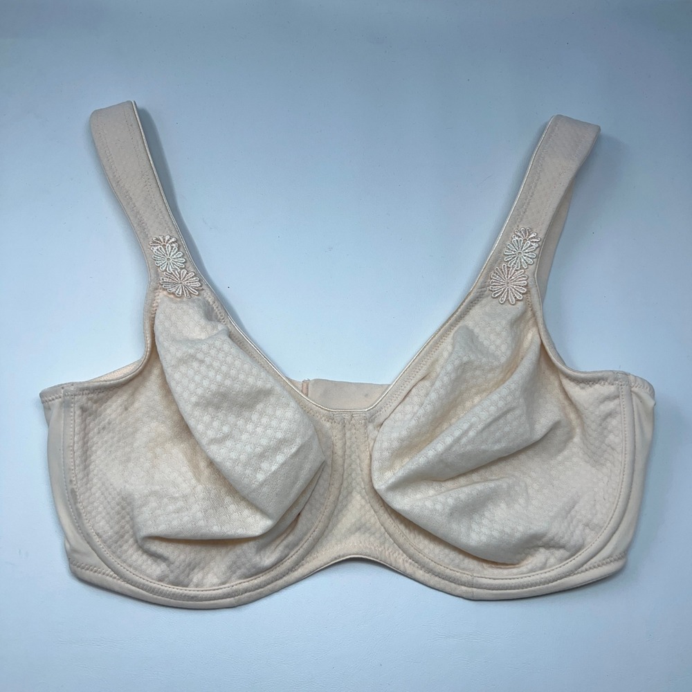 Anita Womens 36G Peach Floral Embroidered Underwire Full Coverage Bra New